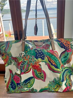 Colorful Floral-Print Women’s Tote Bag - Multicolor